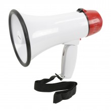 Vehicle megaphone with usb sd player and looper 25w max weatherproof 010426 