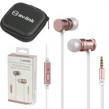 Magnetic in ear headphones with hands free controls carry case grey 009126 