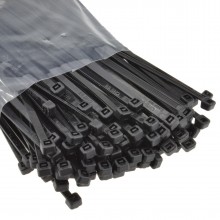 Black cable ties 100mm x 25mm nylon 66 ul approved pack of 100 001885 