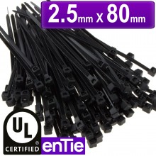 Black cable ties 25mm x 60mm nylon 66 ul approved 100 pack 010147 