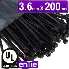 Black cable ties 36mm x 150mm nylon 66 ul approved 100 pack 009471 