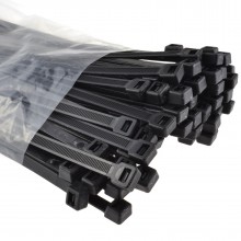 Black cable ties 450mm x 75mm nylon 66 ul approved 100 pack 009460 