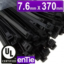 Black cable ties 76mm x 300mm nylon 66 ul approved 100 pack 009458 