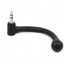 Ear piece with microphone to 2 x 35mm jacks retractable cable 1m 007319 