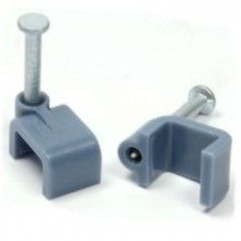 Grey 100 x 9mm flat cable clips for 15mm2 twin earth cables 003992 