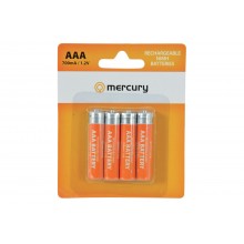 Mercury mercury aaa rechargeable nimh 1100ma 12v batteries 4 pack 003853 