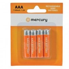 Mercury aa rechargeable nimh 2800ma 12v batteries 4 pack 003852 
