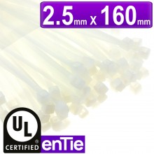 Natural white cable ties 25mm x 150mm nylon 66 ul approved 100 pack 009739 