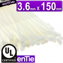 Natural white cable ties 25mm x 80mm nylon 66 ul approved 100 pack 009491 