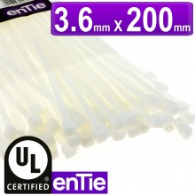 Natural white cable ties 36mm x 150mm nylon 66 ul approved 100 pack 009490 