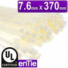 Natural white cable ties 76mm x 300mm nylon 66 ul approved 100 pack 009738 