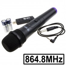 Usb powered wireless uhf handheld karoke singing microphone set 8632mhz 010414 