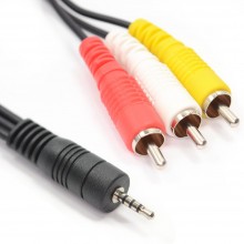 Pulse shielded 635mm mono jack plug to phono plug audio cable 12m 005728 