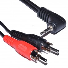 25mm jack to 3 rca phonos 4 pole av out tv cable lead 3m 001317 