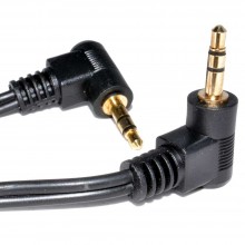 35mm dual right angle male jack to jack stereo audio cable 05m 50cm 006115 