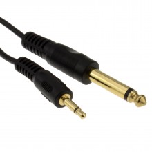 35mm mono jack plug to 635mm mono jack plug cable 1m 008904 