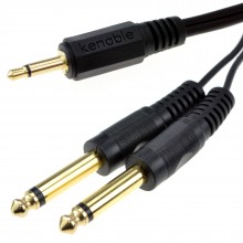 35mm mono jack plug to 635mm mono jack plug cable 3m 008906 