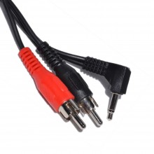 35mm mono jack to twin phono rca male plugs cable lead 2m 008401 