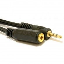 35mm stereo jack to socket headphone extension gold cable 2m 004835 