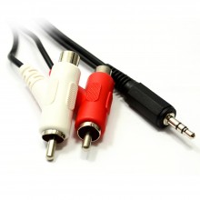 35mm stereo jack to twin rca phono plugs audio cable lead 3m 006168 