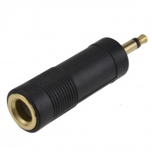 635mm mono jack socket to 35mm mono jack plug all metal adapter 003924 