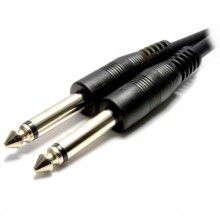635mm mono jack plug to twin mono 635mm sockets audio cable 50cm 006138 