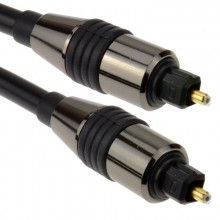 Black tos link toslink optical digital audio cable 6mm lead 05m 006997 
