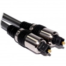 Black tos link toslink optical digital audio cable 6mm lead 3m 007000 