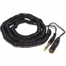 Coiled 35mm stereo jack to socket headphone extension cable lead 5m 006875 