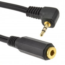 Coiled 635mm stereo jack extension lead male female audio cable 10m 006222 