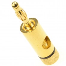Brass high quality gold 4mm banana plugs for speaker cable red black 007414 