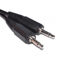Mono 35mm jack plug to mono 35mm jack plug cable lead 05m 50cm gold 007415 