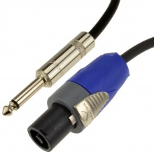 Neutrik highflex 635mm jack plug to keyed 2 pole speakon plug cable lead 10m 009823 