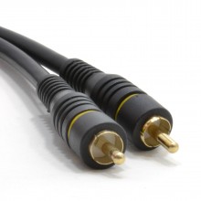 Premium 75 ohm digital audio coax gold plated rca phono cable 15m 008481 