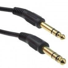 Pro 635mm jack plug to 635mm jack plug stereo cable gold 05m 009098 