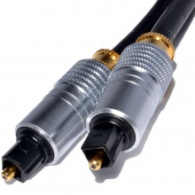 Pro gold toslink optical digital audio cable 6mm lead 1m 001846 
