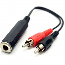Pro signal 2 x 635mm jack plugs to 635mm jack socket lead 03m 30cm 003340 