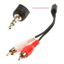 Pro ofc 35mm stereo jack to 2 x rca phono plugs cable gold 5m 007947 