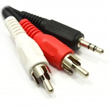 Pro signal 35mm stereo jack to 2 x phono plugs audio cable 015m 15cm 009946 