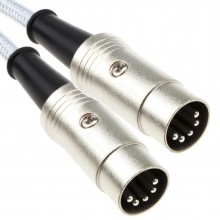 Midi or at keyboard cable 5 pin din male plug to plug 5m 000437 