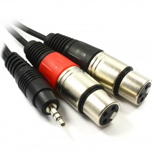 Pulse 35mm jack plug to 2 x xlr plugs for pc to mixer 3m 003369 