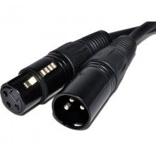 Pulse xlr microphone male to female audio cable black 10m 004546 