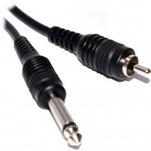 635mm mono jack plug to phono rca plugs screened audio cable 5m 010382 