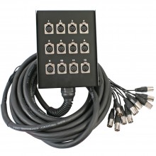 Pulse balanced xlr male plug to xlr female socket black lead 10m 005916 