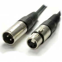 Pulse xlr female socket to 5 pin dmx male plug adapter cable 25cm 006100 