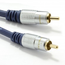Pure hq ofc spdif digital audio 75ohm subwoofer cable gold 1m 002367 