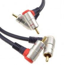 Pure ofc hq 2 x rca phono plugs to plugs stereo audio cable gold 5m 000596 