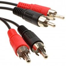 Rca phono twin plugs to plugs stereo audio cable lead nickel 3m 005371 