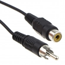 Single mono rca phono extension cable hi fi tv audio lead black 3m 010250 