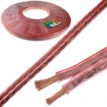 Speaker cable 14awg 25mm2 thick cca 142 x 015mm2 wire clear 20m 009310 